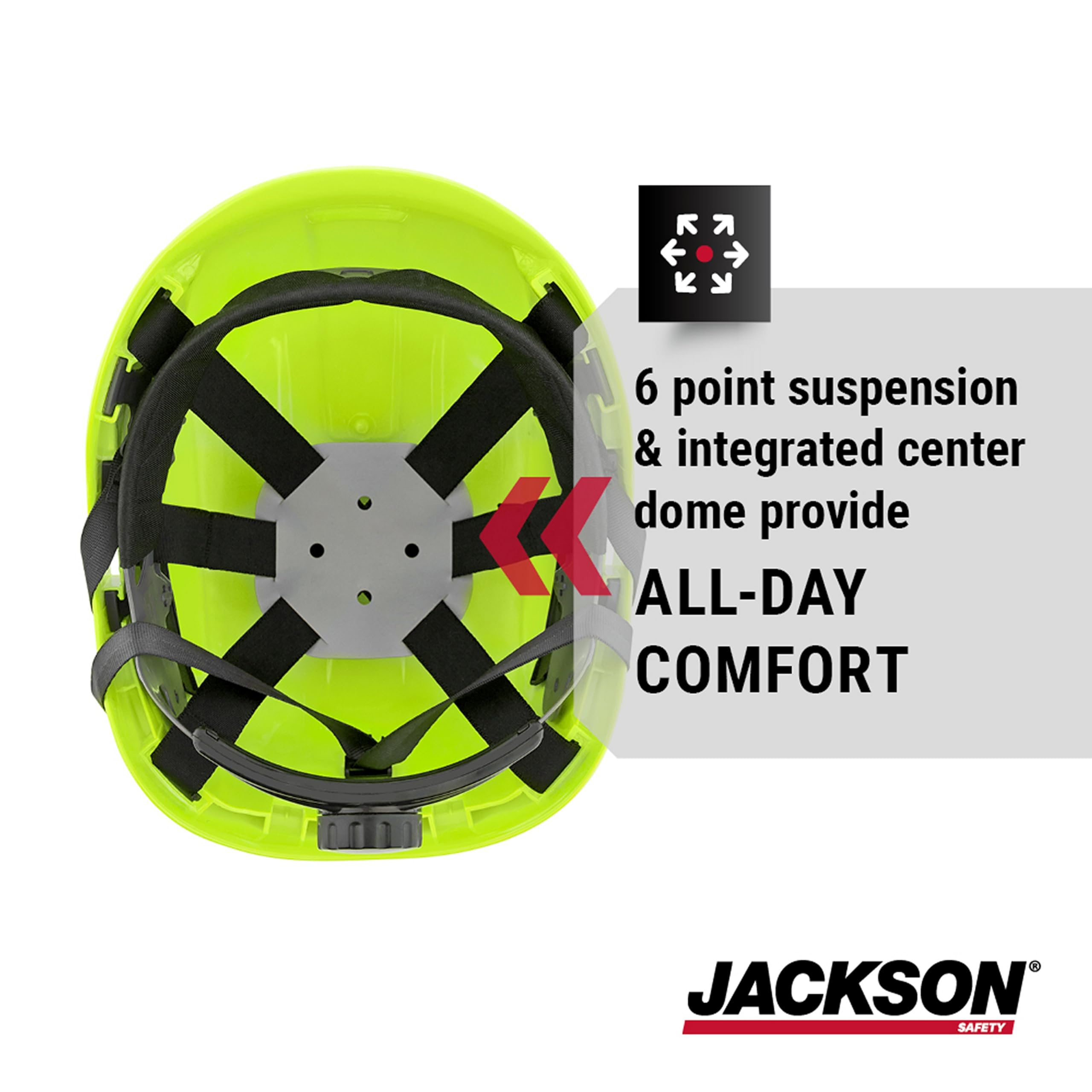 Jackson Safety CH300 - Casco rigido da arrampicata, non ventilato, con sottogola e coppa, conforme agli standard ANSI Z89.1 e OSHA, disponibile in diversi colori