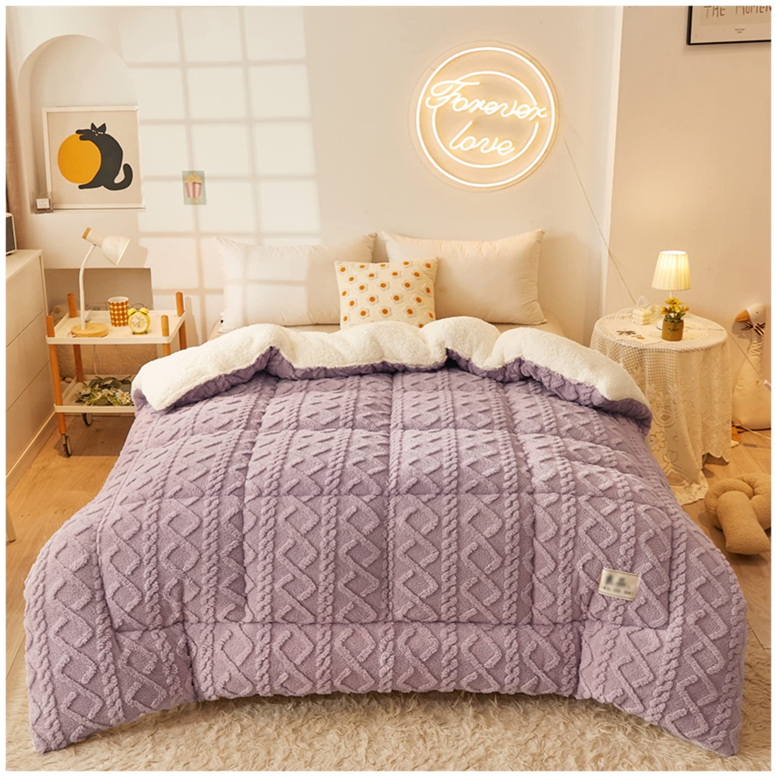 Couette de lit chaude pour des nuits d'hiver cosy en couple