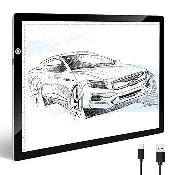 Tomight A3 LED Light Pad, 3-Level Brightness, Tracing, Calligraphy, Drawing, Animation, Diamond Painting
