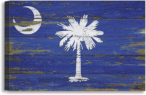 Miniatura 12 de DECORARTS - Arte de pared rústico de la bandera estadounidense, fabricado en Estados Unidos, impresión de lienzo giclée, lienzo estirado envuelto en