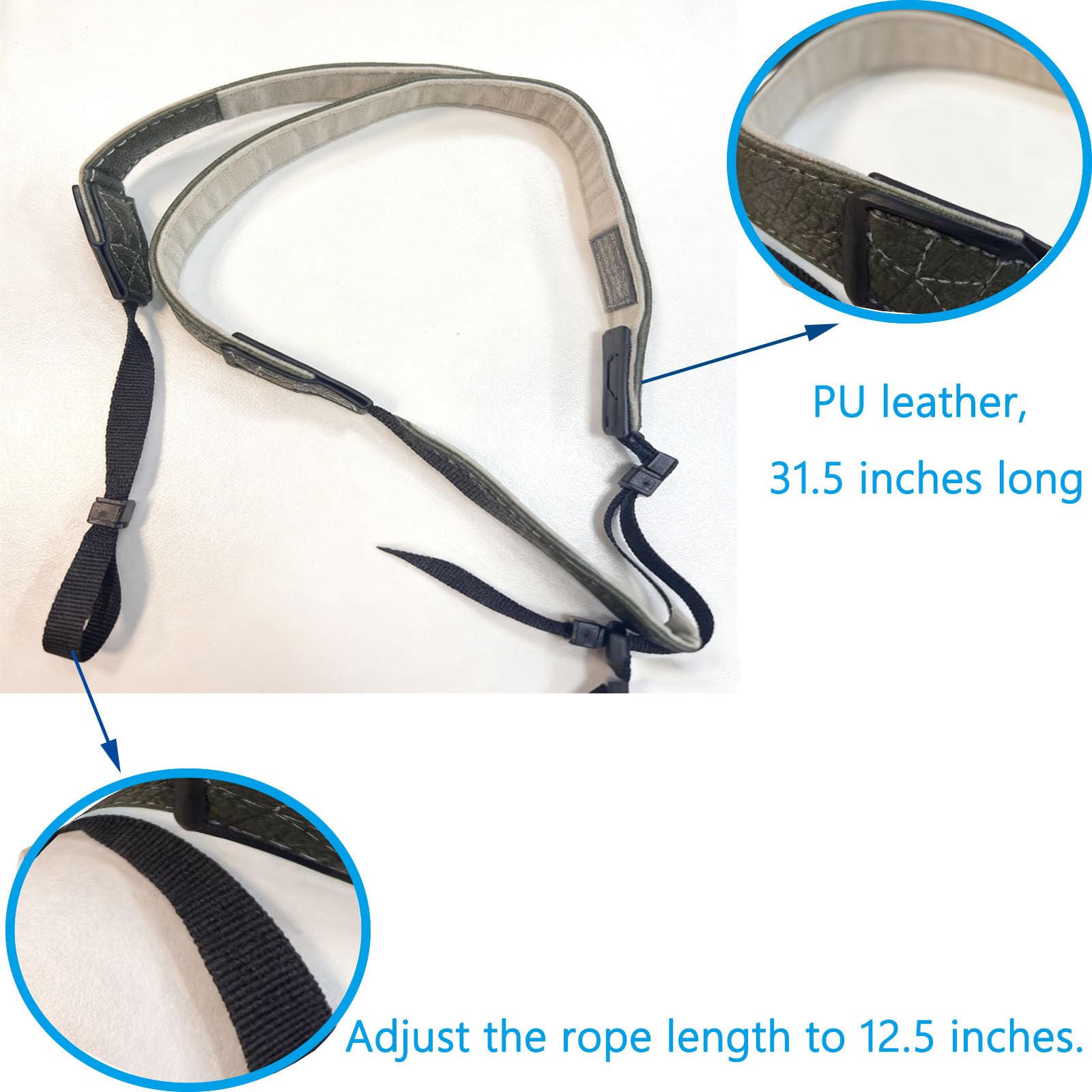 Cinghia da polso per fotocamera, a prova di caduta e antiscivolo, riduce l'affaticamento del polso. Impugnatura per fotocamera mirrorless, DSLR e action camera. Regolabile. Un accessorio essenziale