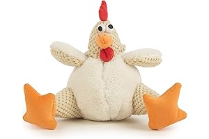 Provide Hours of Entertainment with the goDog Checkers Fat Rooster Squeaky Plush Dog Toy