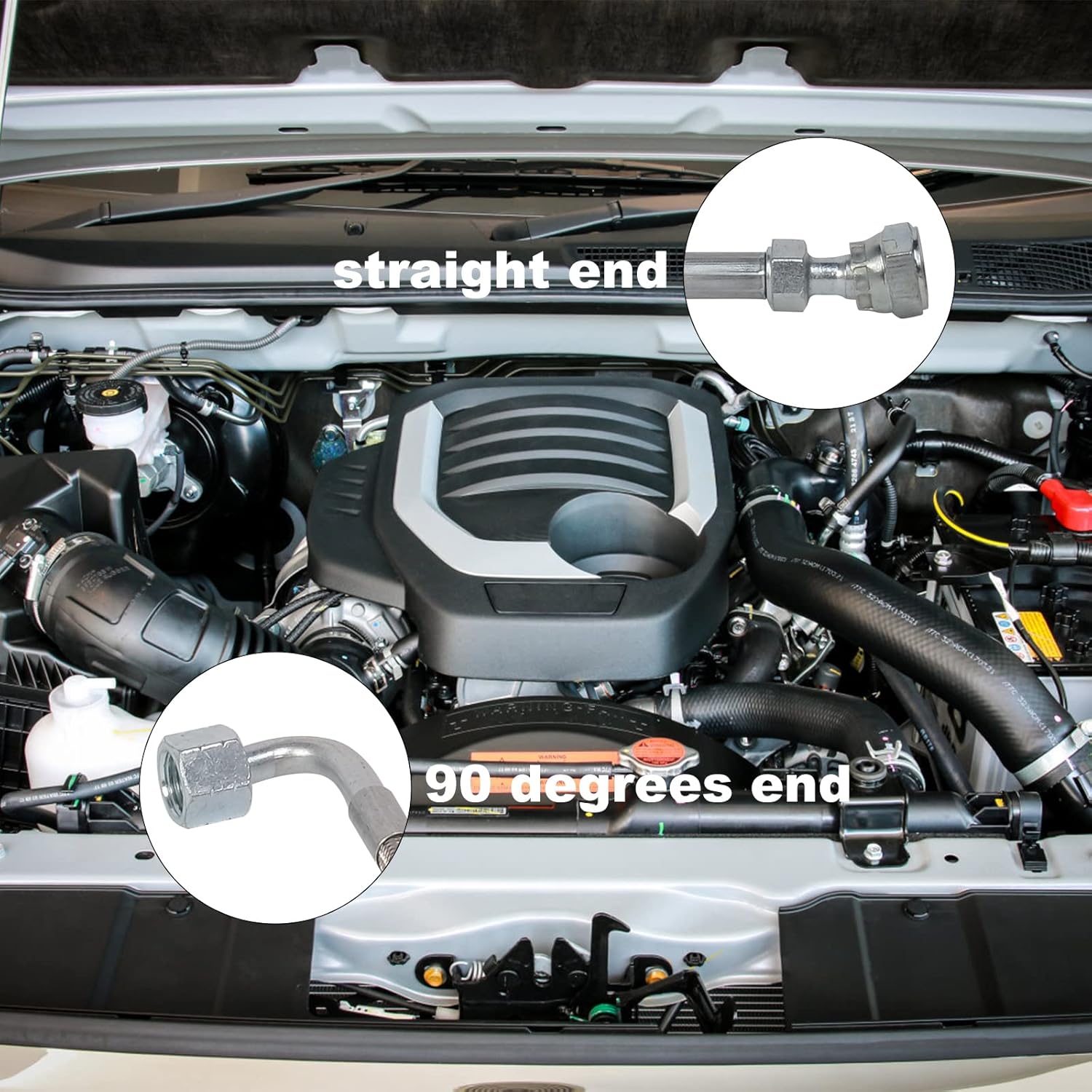 Turbo Oil Feed Line Kit Compatible with 5.9L Cummins 24V,Select Dodge Models for 2003-2011 Ram 2500 Ram 3500,Fitting Part Replace for 5086951, 5086951, 68002982(Silver)