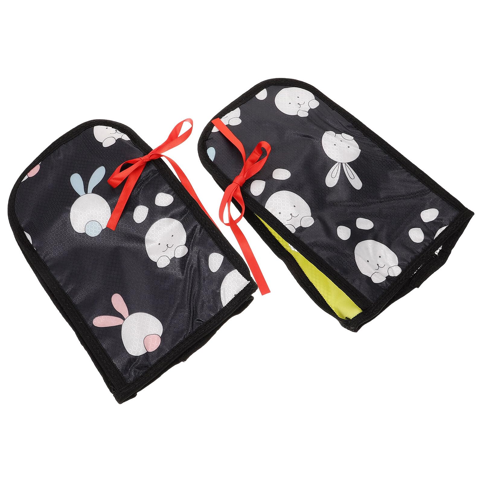 Alipis Waterproof Bicycle Handlebar Gloves with Cute Rabbit Design Breathable Windproof Covers for Electric Scooter and E-Bike Cycling