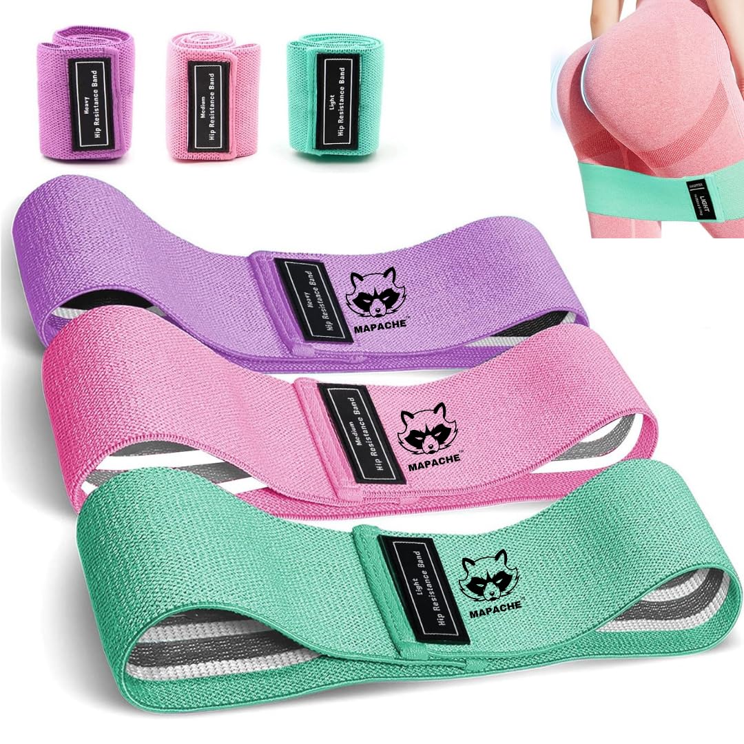 Mapache- Professional Fabric Resistance Band - Loop Hip Band for Women & Men for Hip, Legs, Stretching, Toning Workout (Pink) (B0CM9QTZ47) Amazon Price History, Amazon Price Tracker