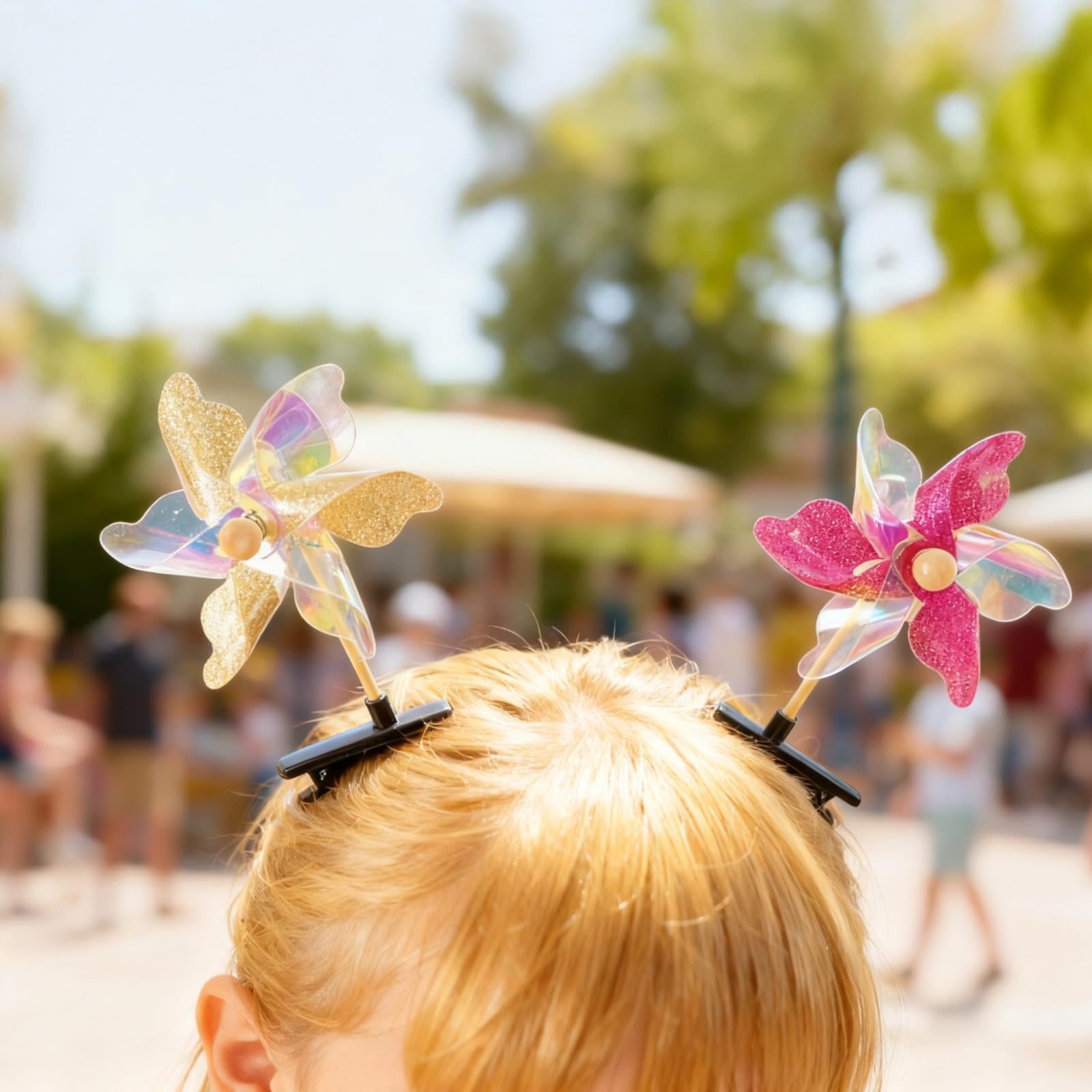 50 fermagli per capelli rotanti a girandola, fermagli a coccodrillo glitterati a 6 foglie, graziosi accessori per lo styling dei capelli in stile coreano per ragazze adolescenti, piccoli, confezione