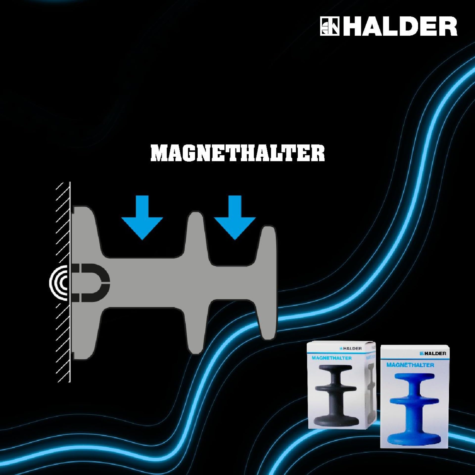 HALDER - Aktionsbox, SIMPLEX-Schonhammer, Gummikomposition/Plastik plus Magnethalter | 3026s008