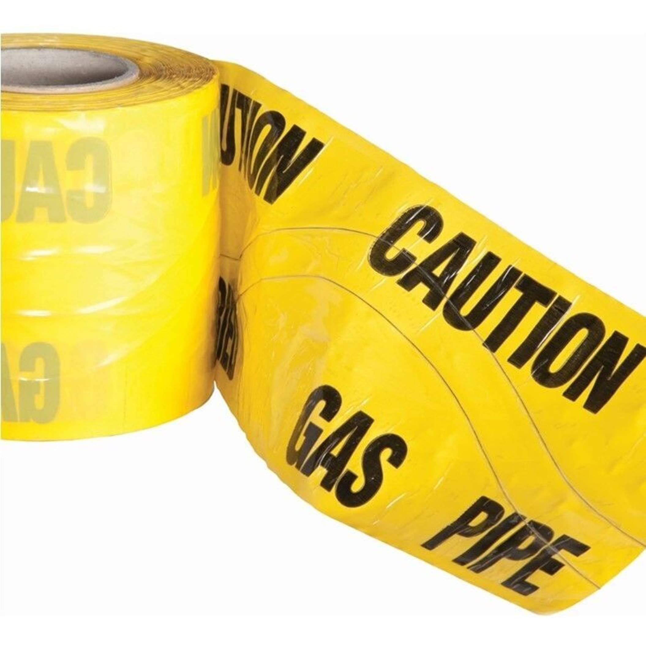PDL – PegDev - High-Visibility Underground Detectable Warning Tape Gas 150mm x 12m - Durable & Rot Resistant