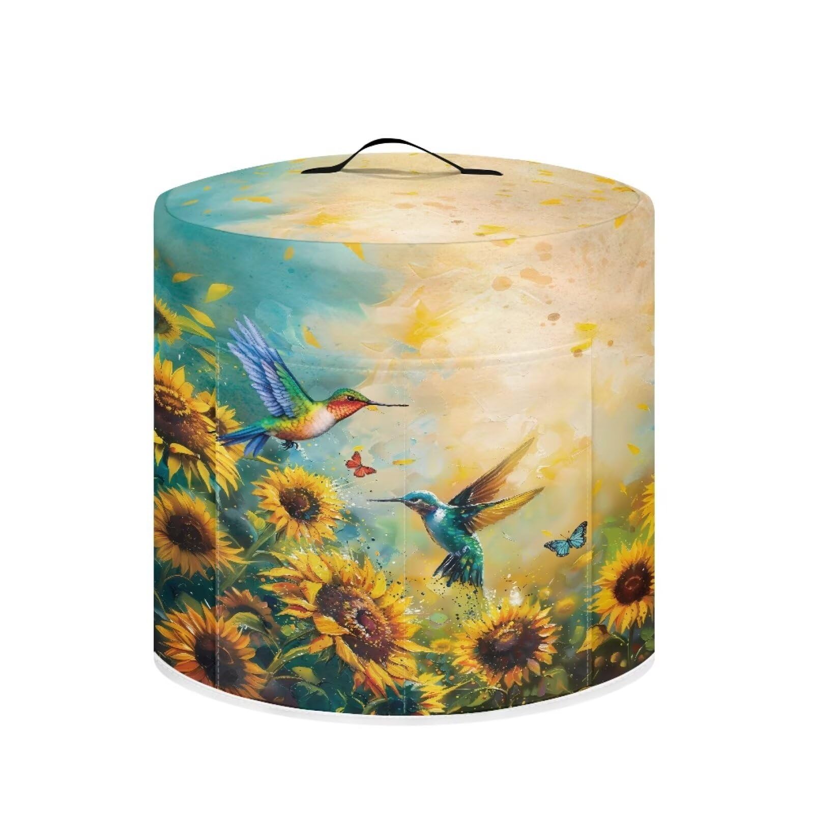 Cozeyat Hummingbird Sunflower Kitchen Decor Accessories Appliance Dust Cover for Electric Pressure Cooker/Air Fryer/Rice Cooker/Steamer/Toaster,Pressure Cooker Cover 3 qt