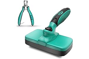 Ruff 'N Ruffus 2-in-1 Cat Brush and Nail Clipper Set: Effortless Grooming...