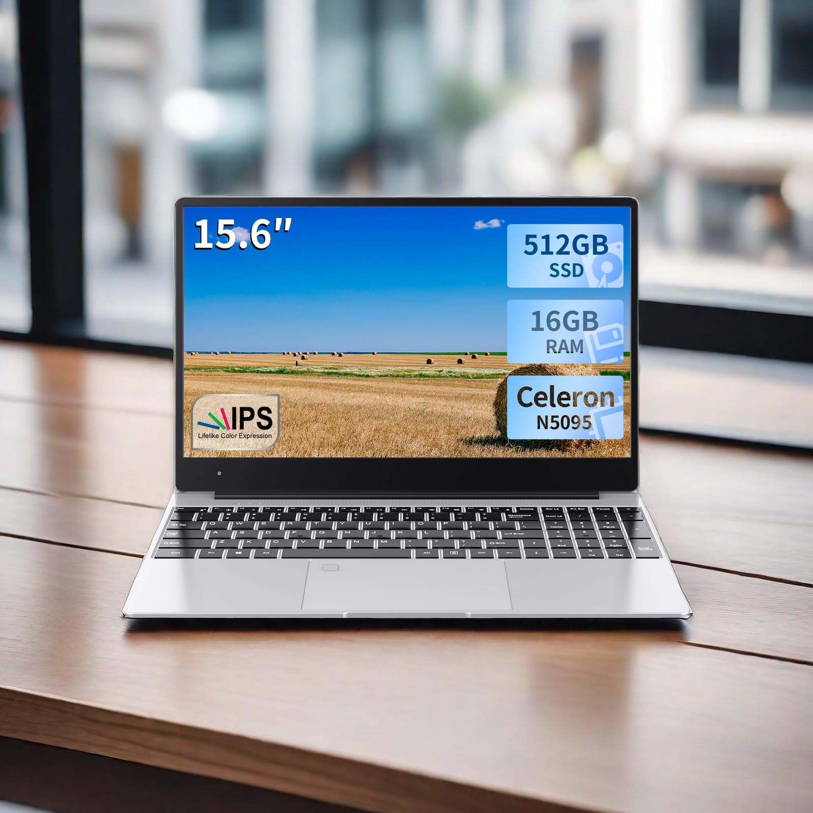 15.6インチ ノートパソコンCeleron N5095A 16GB 512GB SANPTENT 15.6