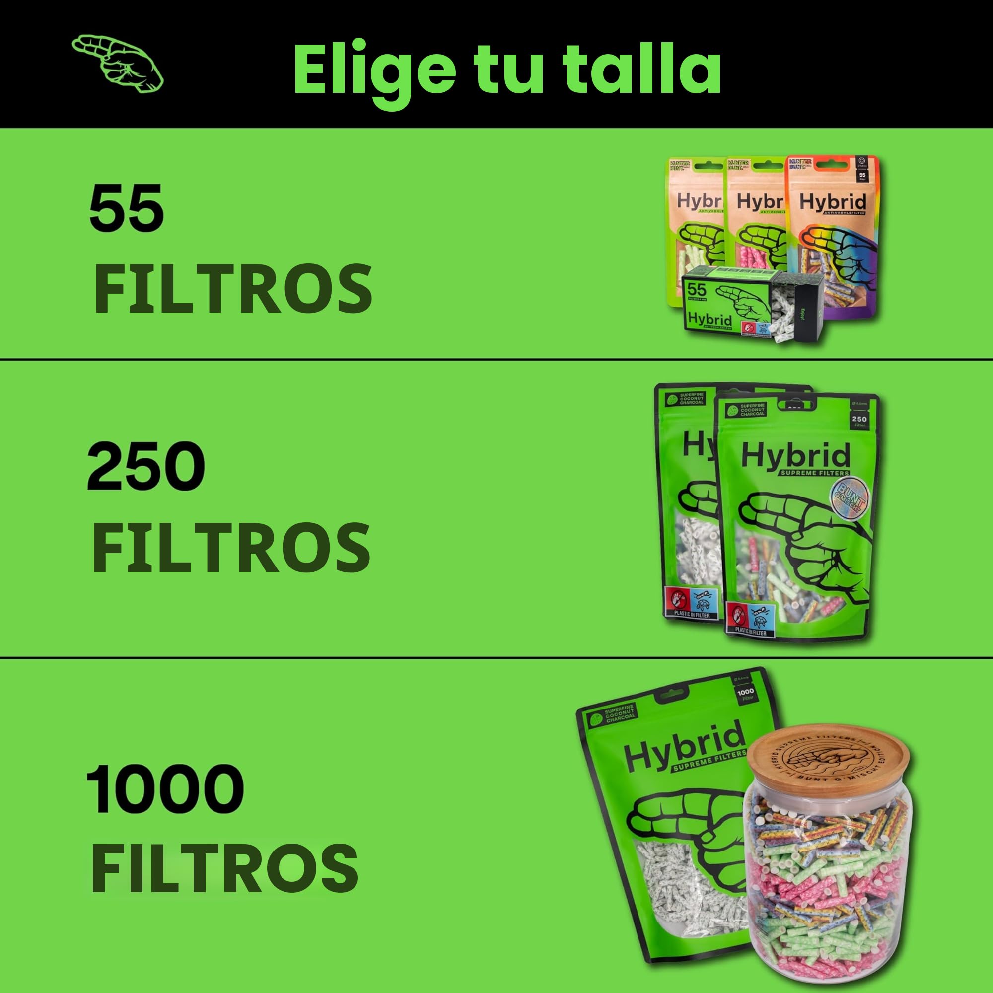 Hybrid Supreme Filter - Bolsa de 1000 unidades