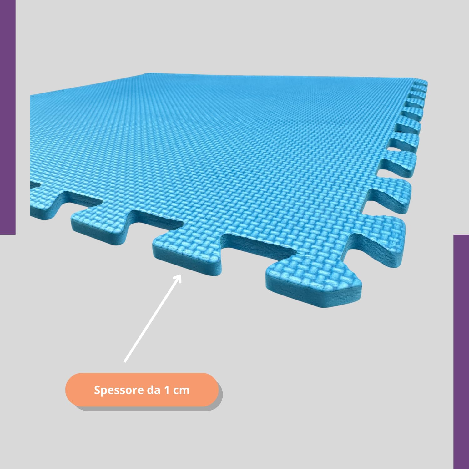 Tappeto Puzzle per Piscina Antiscivolo Morbido 60x60x1 cm 6 Pezzi Blu