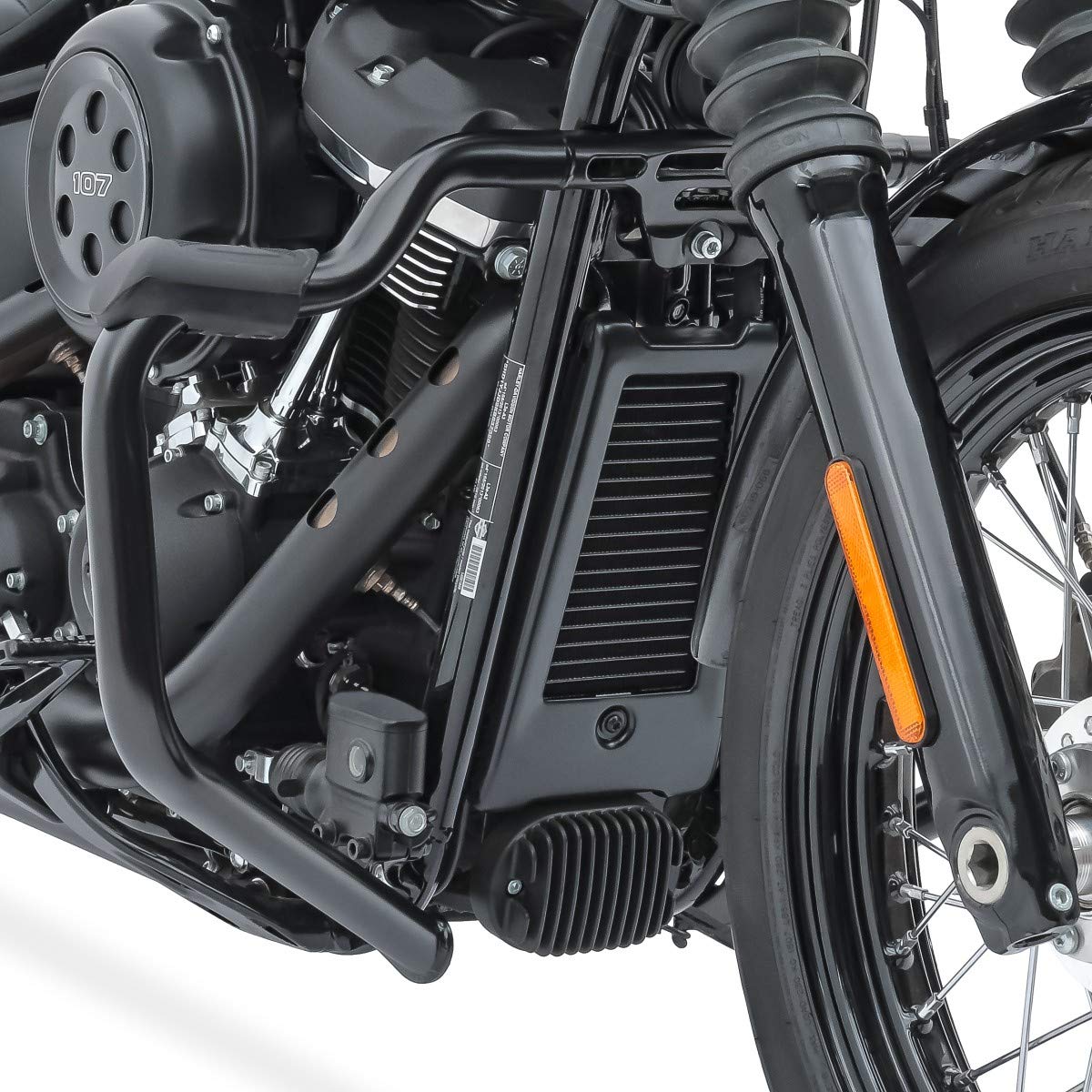 Defensa Mustache Compatible para Harley Davidson Softail Deluxe 18-20 Negro 32mm