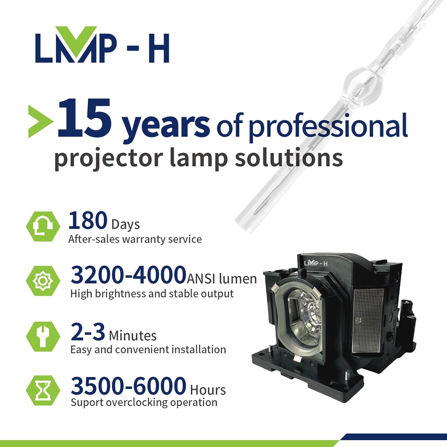 DT02081 Replacement Projector Lamp for Hitachi CP-EW3015WN CP-EW3551WN CP-EW4051WN CP-EX3051WN CP-EX3551WN for Maxell MC-EX303E MC-EX3051 MC-EX3551 MC-EX4551 MC-EW3051 MC-EW3551 MC-EW4051