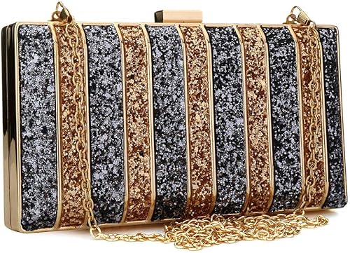 Miniatura 8 de YYW Bolso de mano de noche, bolso de boda para mujer, bolso de fiesta de graduación, bolsa de lentejuelas