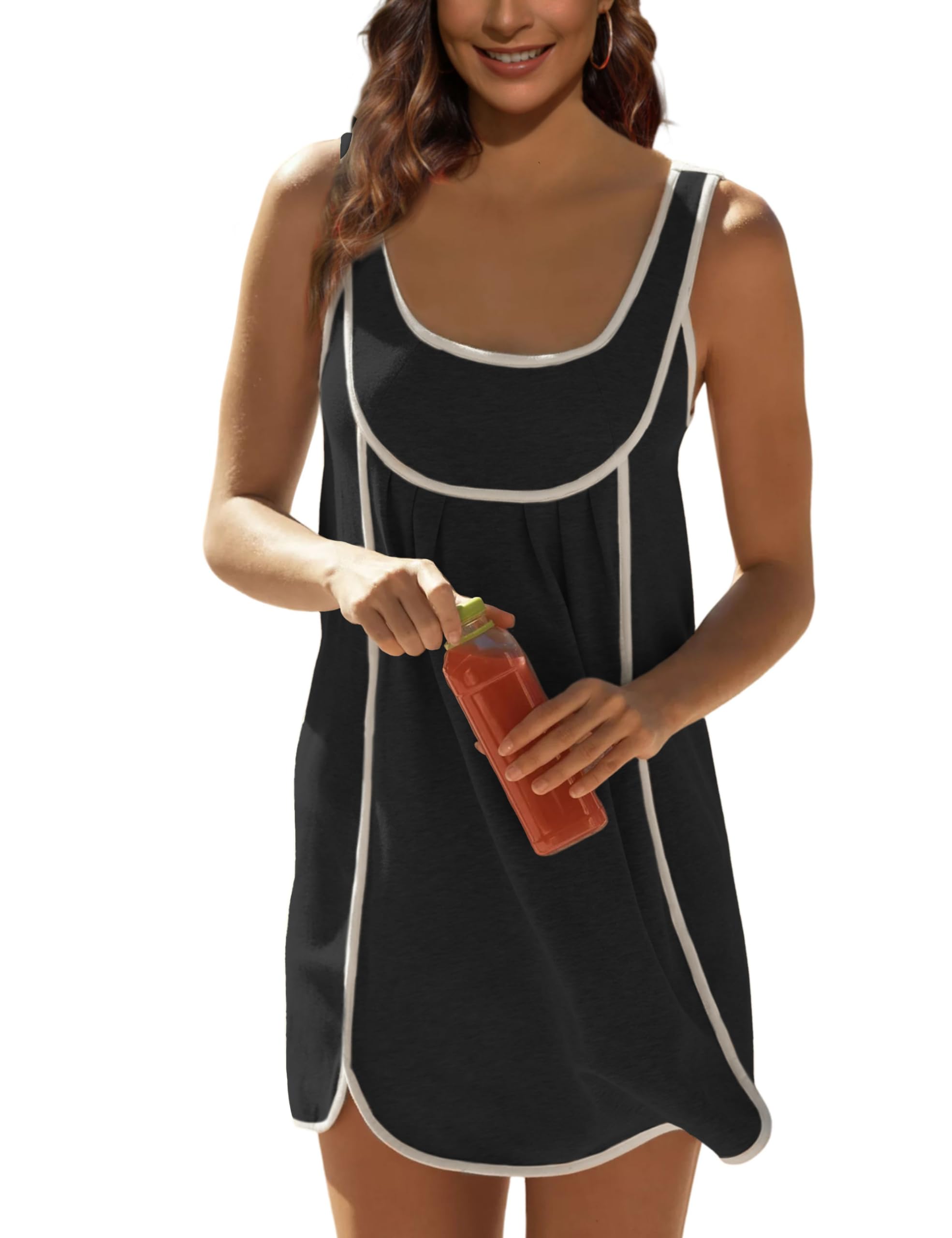 Athlisan Womens Summer Athletic Sleeveless Mini Dress Casual Oversized Workout Tennis Dress Sundress