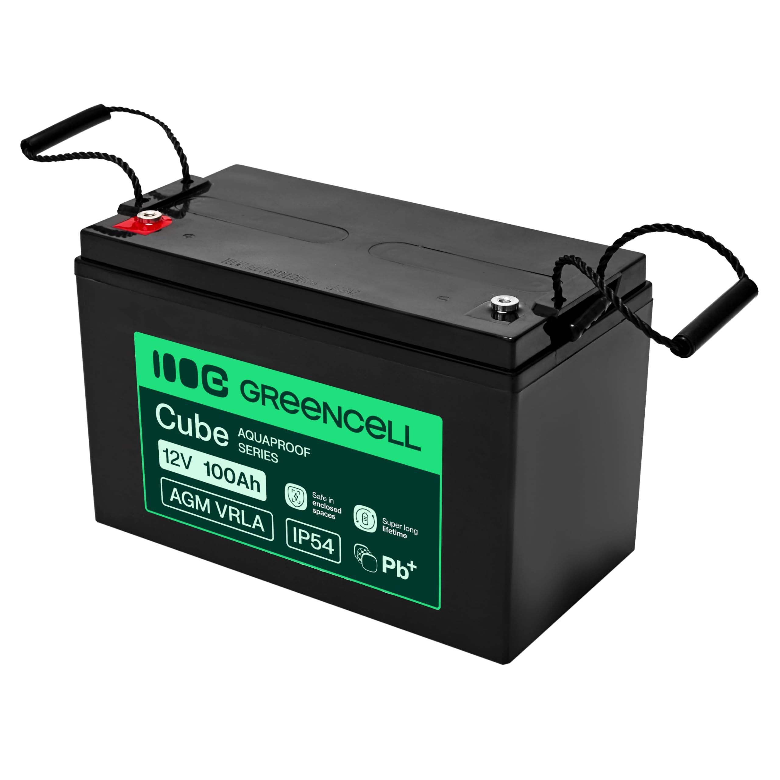 Batteria Greencell AGM VRLA 12 V 100 Ah – Batteria gel senza manutenzione per UPS, camper, sistemi di allarme, alimentazione di emergenza e applicazioni industriali, durevole, protezione IP54, alte