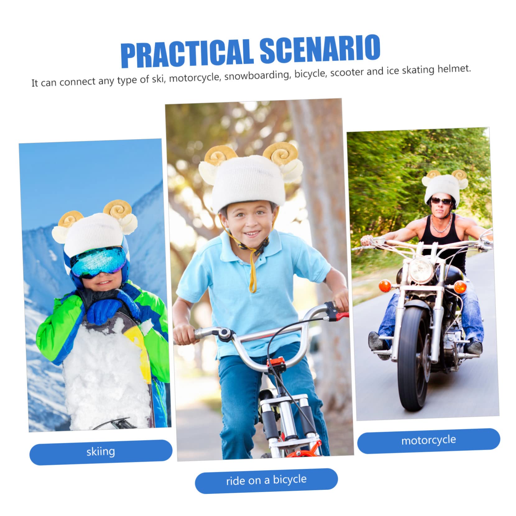 Toddmomy Helmabdeckung Ski Skaten entzückender Helmüberzug Helmschutzhülle bequemer Helmüberzug dekorative Helmüberzüge Kopfschmuck für Abdeckung für Helm Kinderhelmüberzug Garn