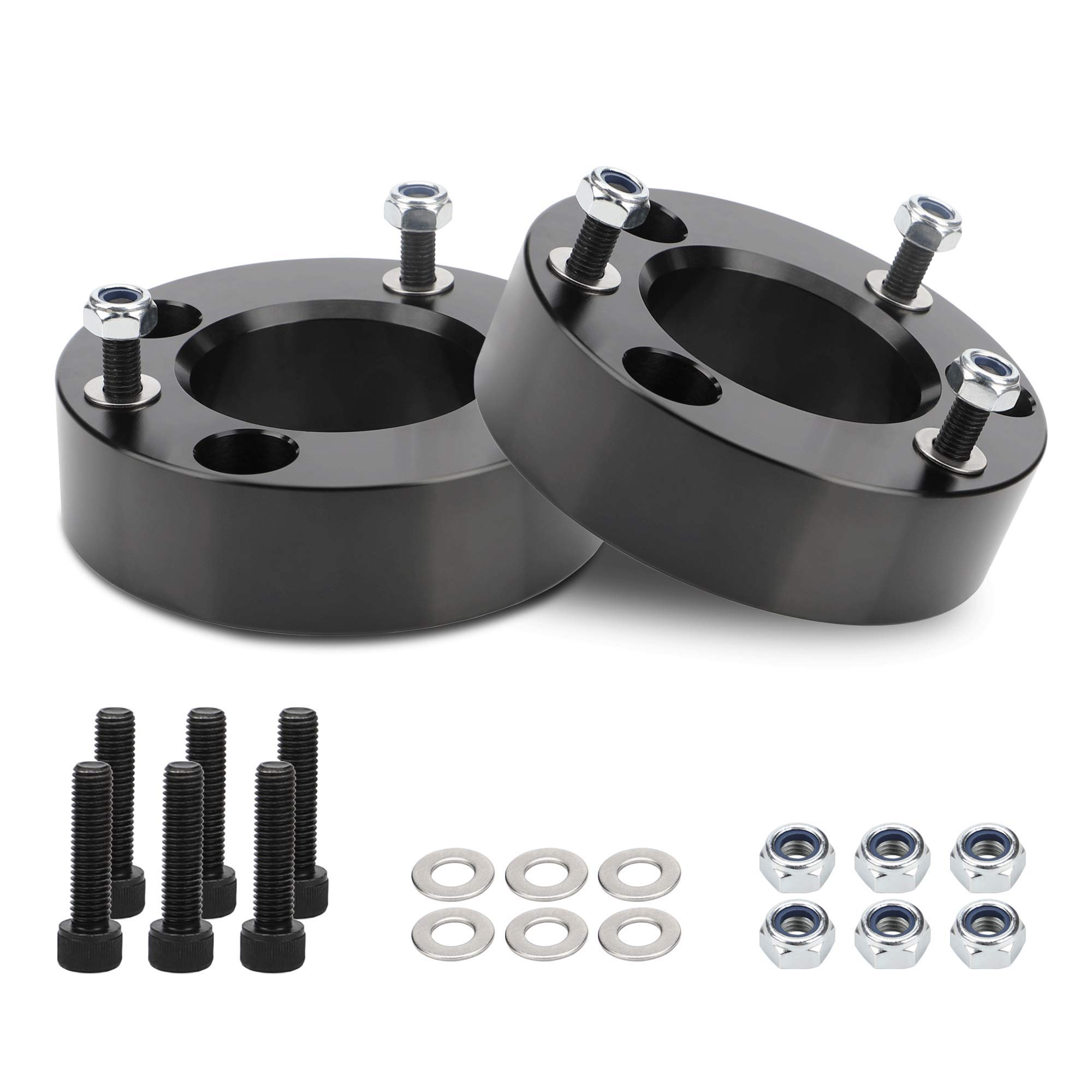 2.5 inch Leveling Lift Kit Compatible with 2004-2023 F150, Leveling Lift Kit Fit for 2004-2023 F150 2WD 4WD Forged Front Strut Spacers Raise the Front of your F150 by 2.5"