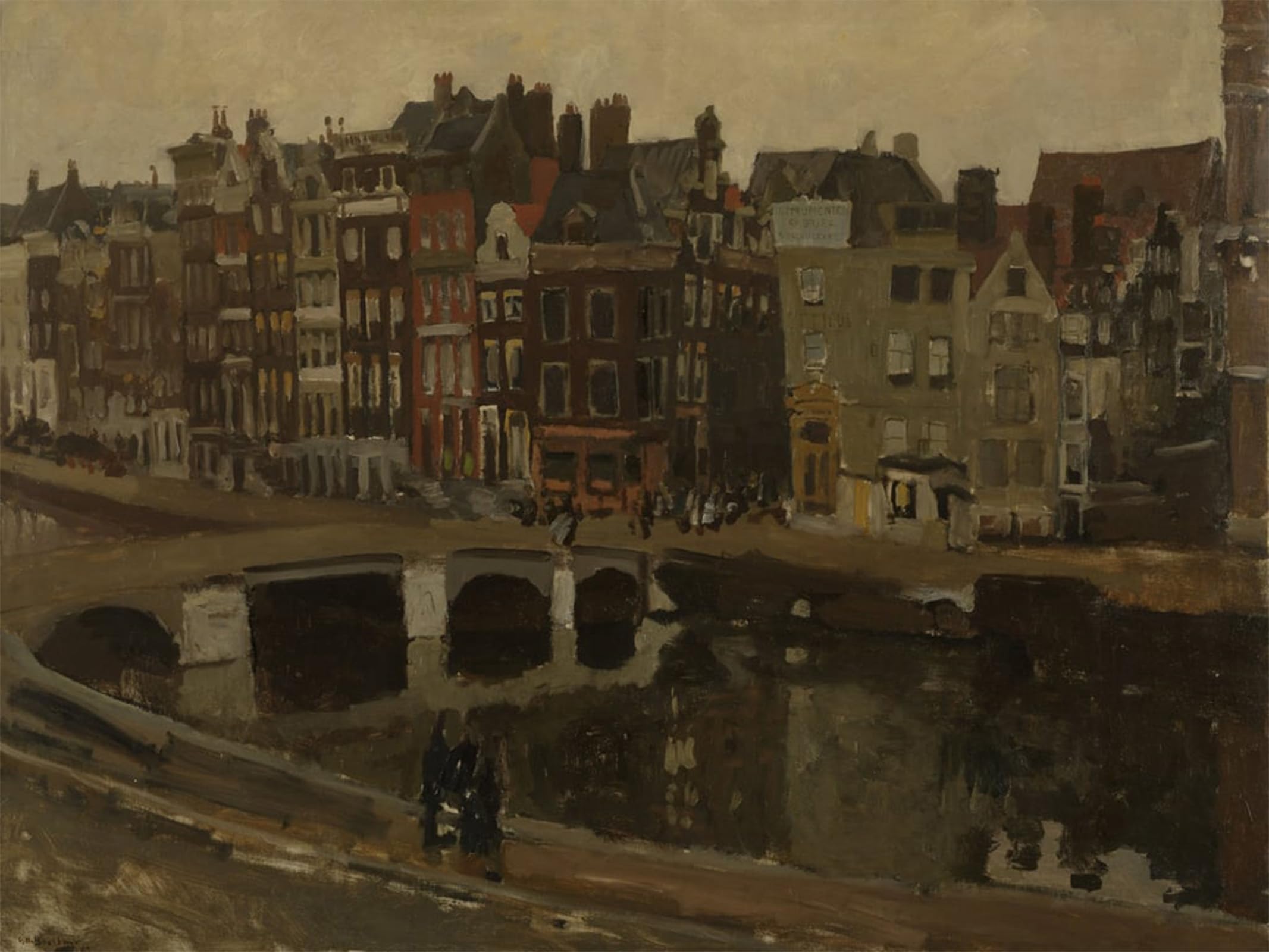 SERENDIPITP Vintage Wall Art Canvas Nordic Poster Canvas Print Picture the Rokin in Amsterdam by George Hendrik Breitner Wall Art Poster for Home Decor 60x90cm