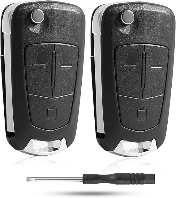 Coque De Clé 2 Boutons Pour Opel Astra J, Insignia A, Meriva B, Zafira C, Mokka – Remplacement Boîtier Usé, Noir