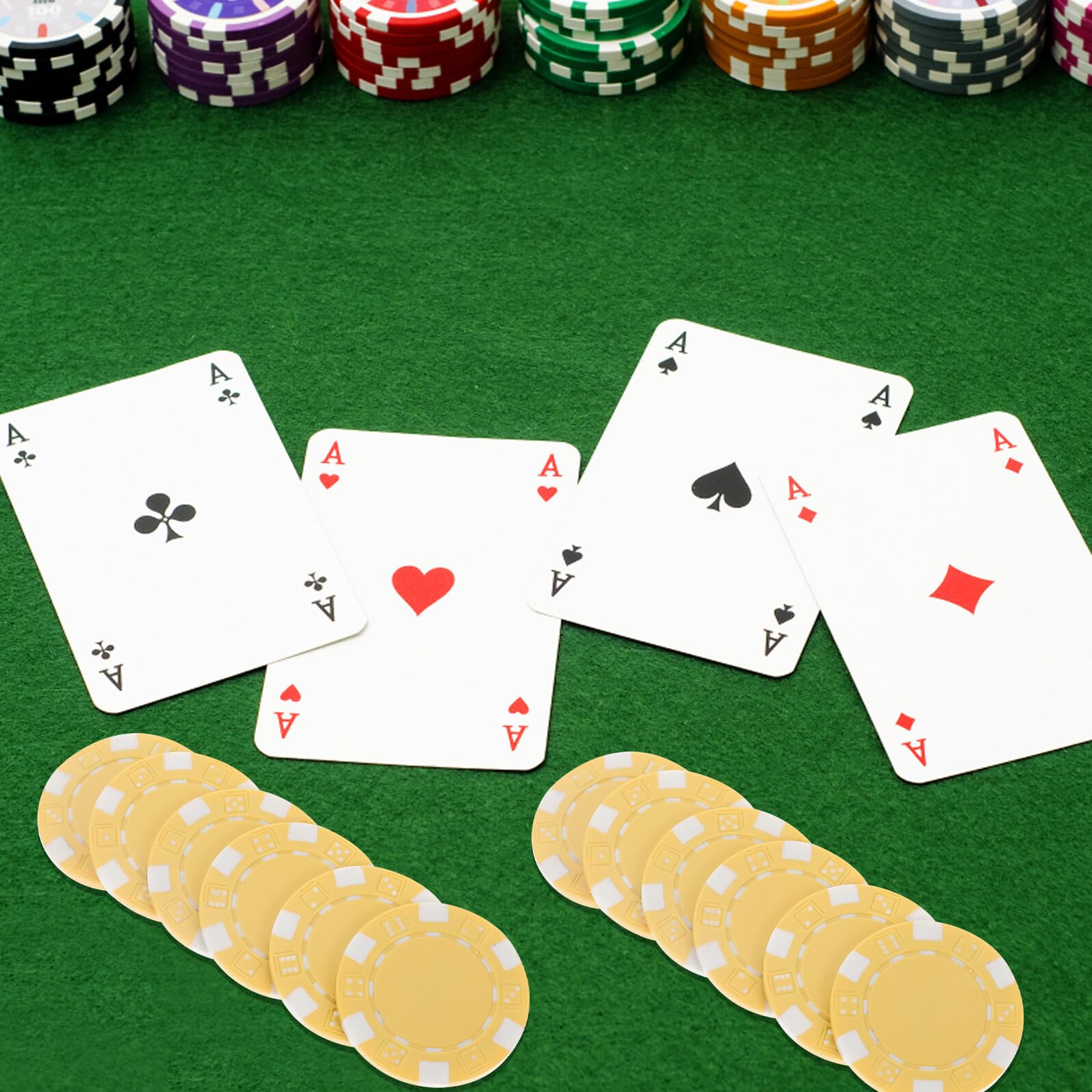 Toyvian 50 Stück Weiße Poker Tokens aus Kunststoff Stabile Runde Chips zum Zählen Beim Pokerspiel Geeignet für Casinospiele und Spielspaß Zuhause
