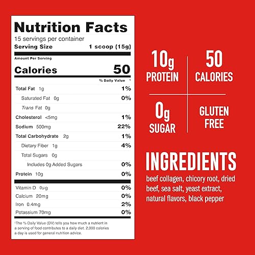 Miniatura 2 de LonoLife - Caldo de hueso de ternera en polvo 0.35 onzas de proteína, apto para dieta Keto, recipiente a granel de 8 onzas (15 porciones), el