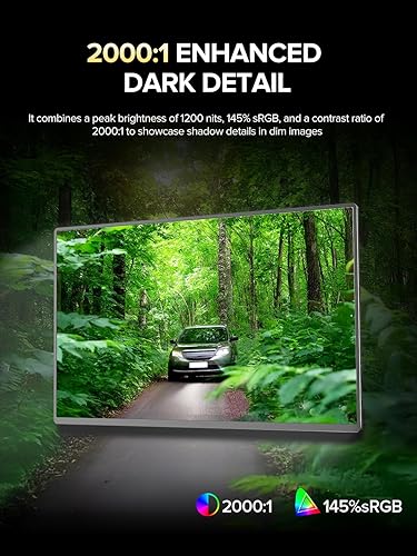 Miniatura 4 de UPERFECT Portable Monitor 4K 16" | 1200 Nits Laptop Monitor | 3840 * 2400 UHD | 1MS FreeSync 2000:1 Contrast | USB-C & HDMI | VESA & Smart Case |