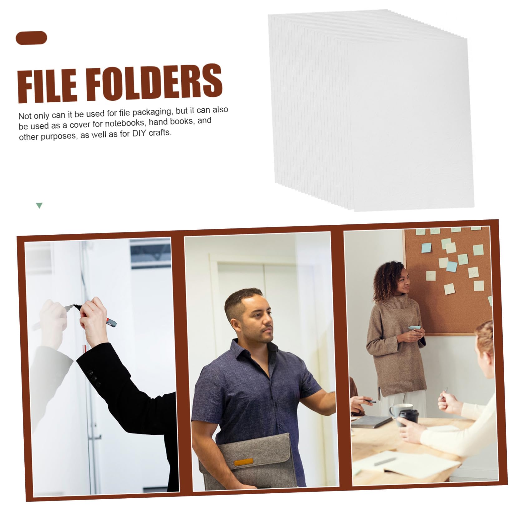 Couvertures de Reliure A5 en Papier Blanc 100 Feuilles pour Documents