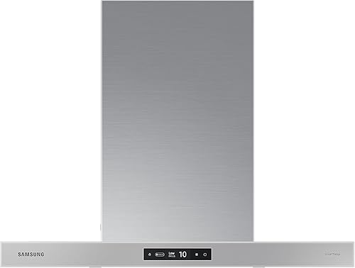 Samsung Campana inteligente de montaje en pared a medida, pantalla LCD y control táctil, sensor de aire triple, bajo ruido, WiFi conectado, gris