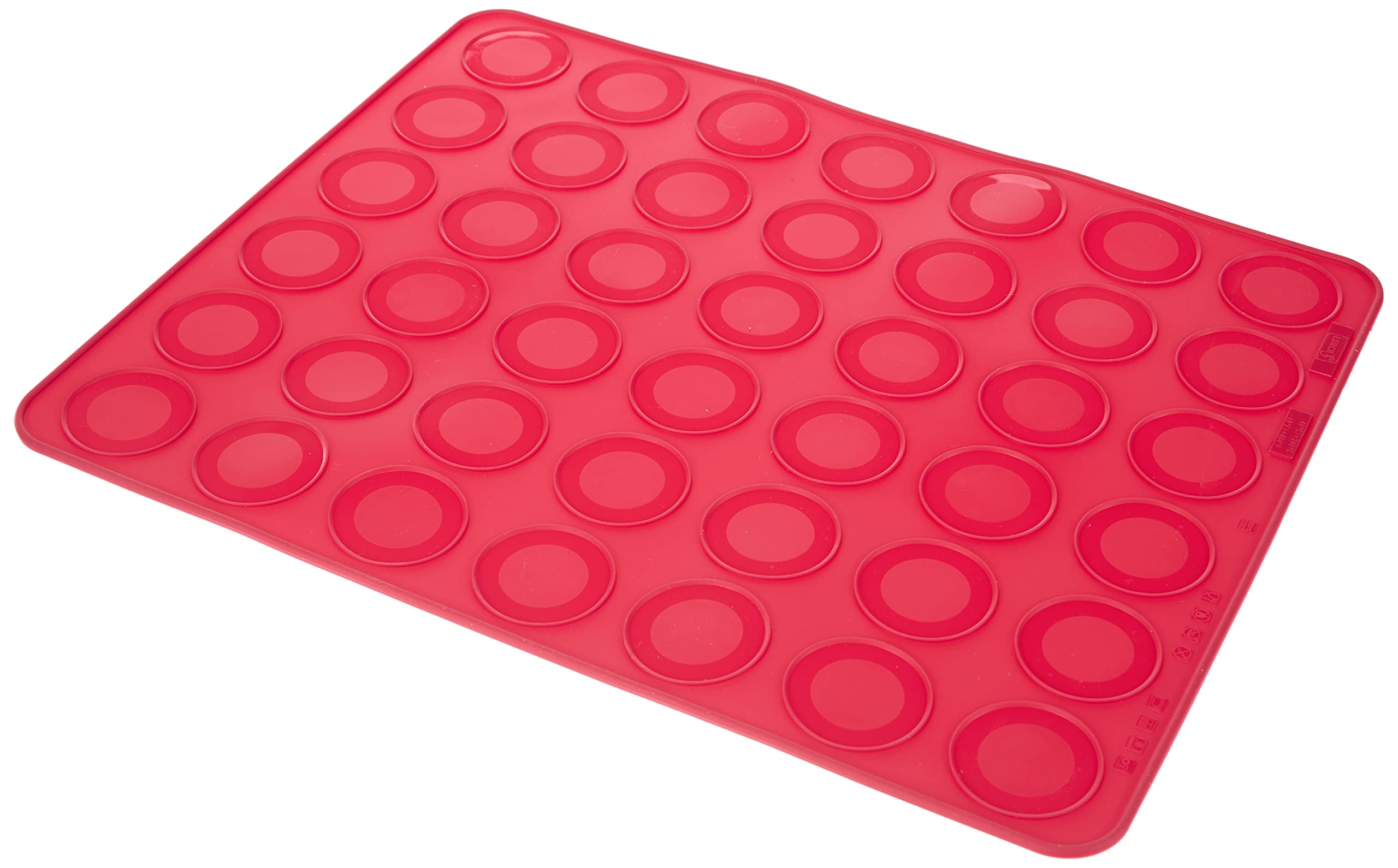 Lurch Germany Flexiform Baking Mat Macaron 15x11.8 Inches - Ruby