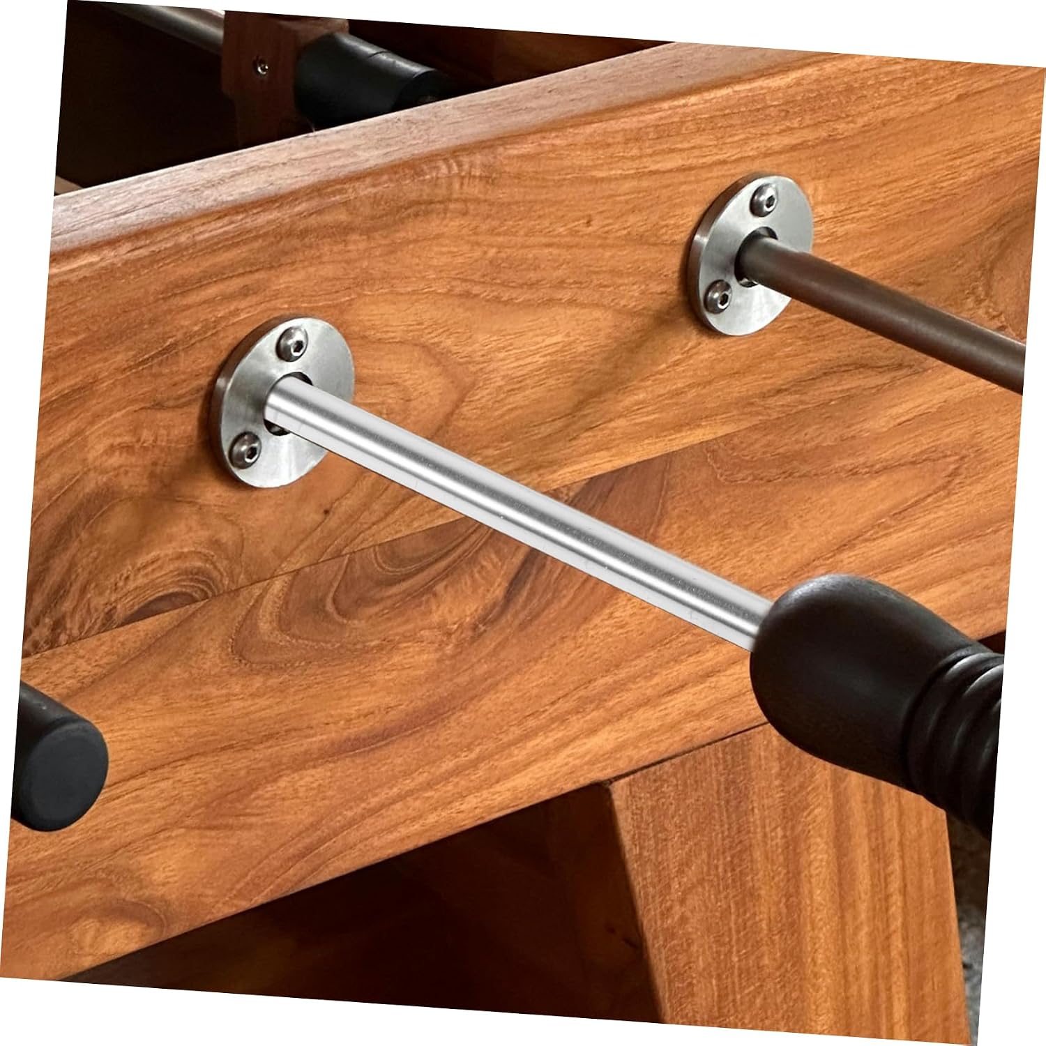 2 Pieces Foosball Pole Football Machine Part Telescopic Foosball Rods Foosball Accessories Children's Football Desk Handlebar Metal Bar Table Child
