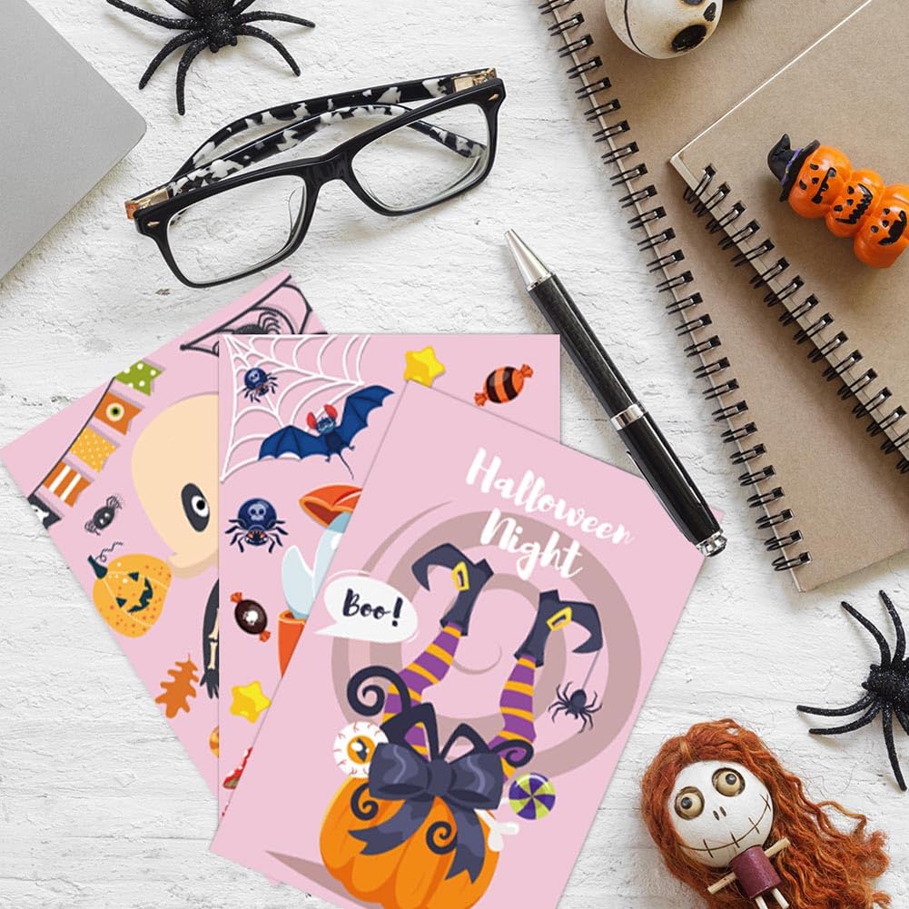 Halloween Greeting Card, 12pcs Halloween card postcard Halloween Greeting Cards, Halloween Party Celebration Supplies - Image 3