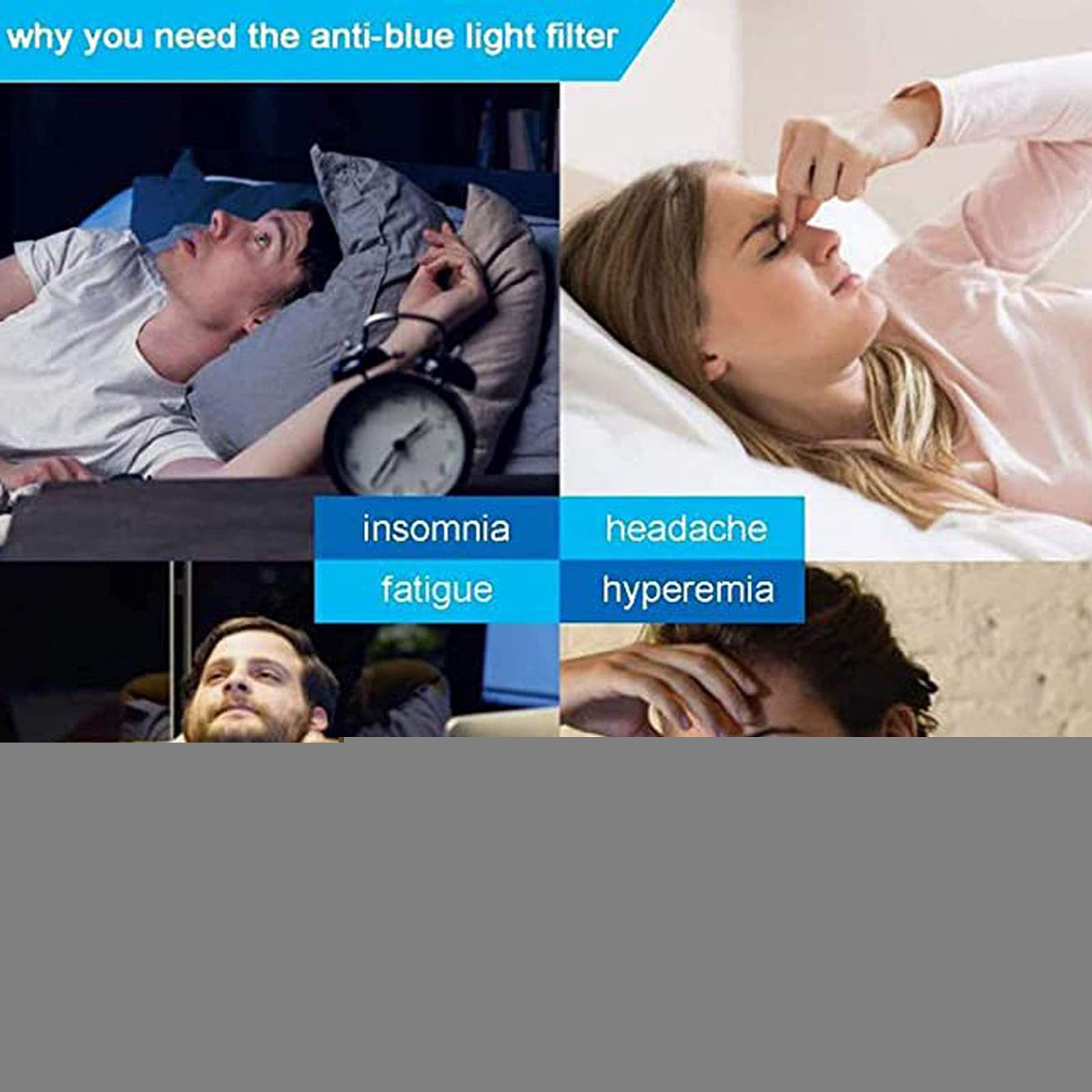 Protector De Pantalla para Pantalla De Escritorio Fácil De Colgar, Bloquear La Luz Azul UV Rayos, Proteger Los Ojos, Adecuado para 28 Pantallas(635 X 370mm)