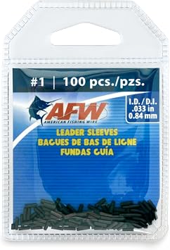 American Fishing Wire Single Barrel Crimp Sleeves Pro-Grade Strength, Versatile Use, Ideal for Rigging Fishing Leaders, Corrosion-Resistant Finish Packaged for Anglers Choice Retail, Bulk