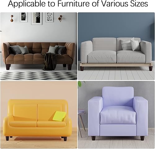 Miniatura 6 de TURSTIN 8 patas redondas para muebles de 3 pulgadas, patas redondas de madera maciza con tuercas en T M8, patas de sofá, patas de repuesto para