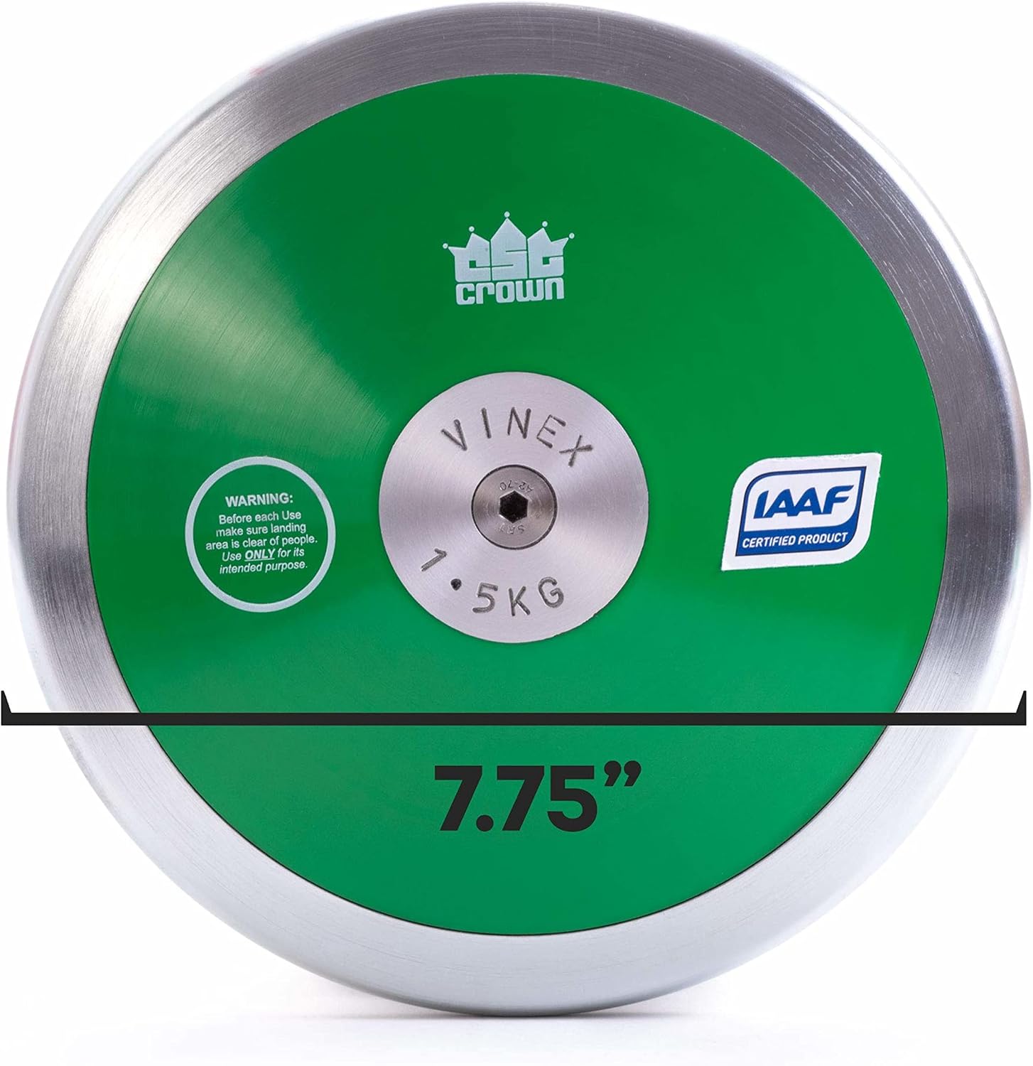 Crown Sporting Goods High Spin, Low Spin or Rubber Discus - Official Track & Field Throwing Discus for High School & College Throwers, High Spin - Outdoor Competition & Practice Discus