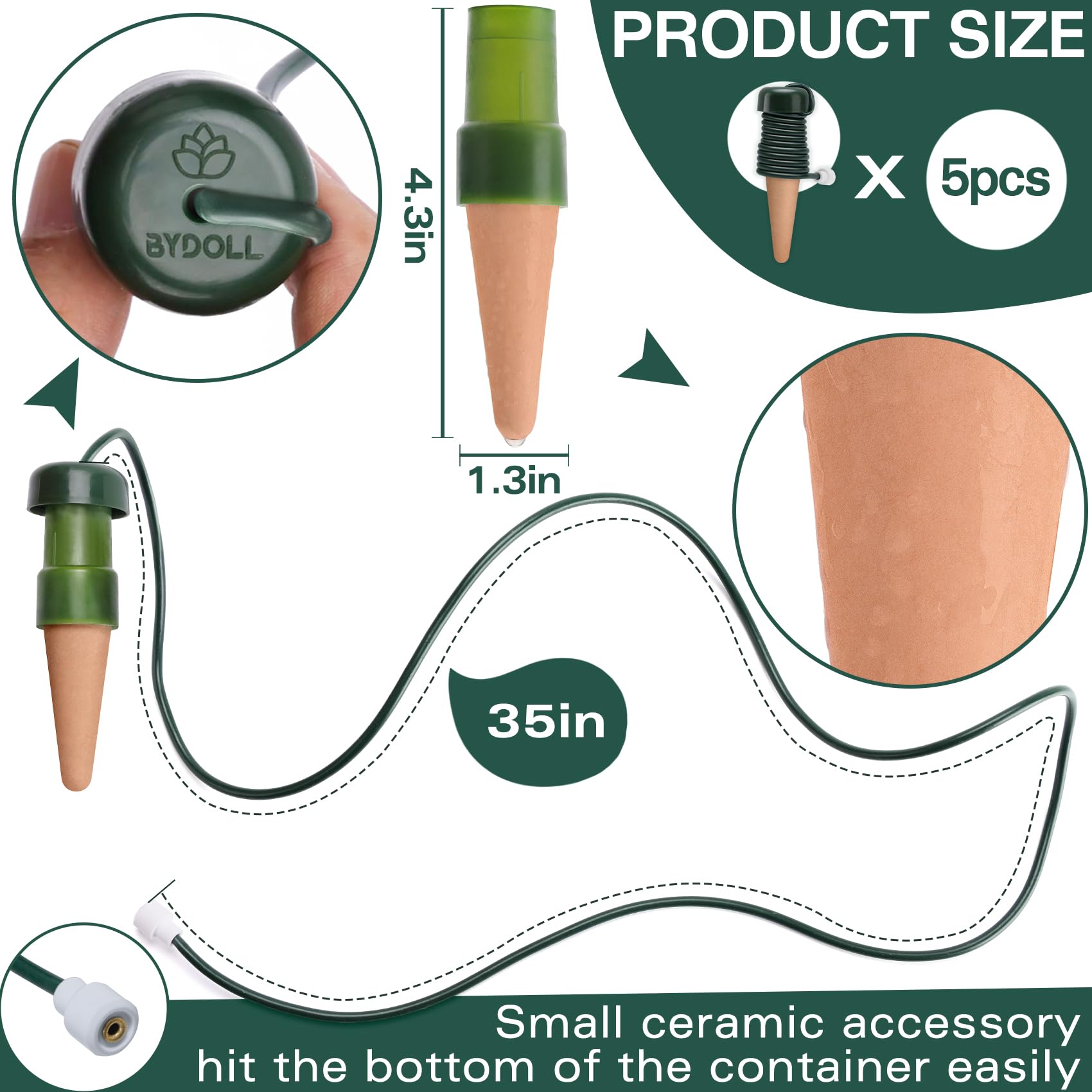 Amazon.com: BYDOLL Plant Self-Watering Stakes Automatic Dripper Watering  Terracotta Spikes for Indoor Outdoor Plant,Watering Insert Devices for  Vacation use,Bonsai Garden Drip Irrigation System(5 Pack) : Patio, Lawn &  Garden