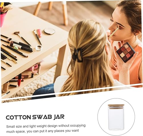 Miniatura 3 de Caja de almacenamiento de hisopos de algodón cosmético, organizador de baño, tarros de almohadilla de bolas de hisopos de algodón, tarros de