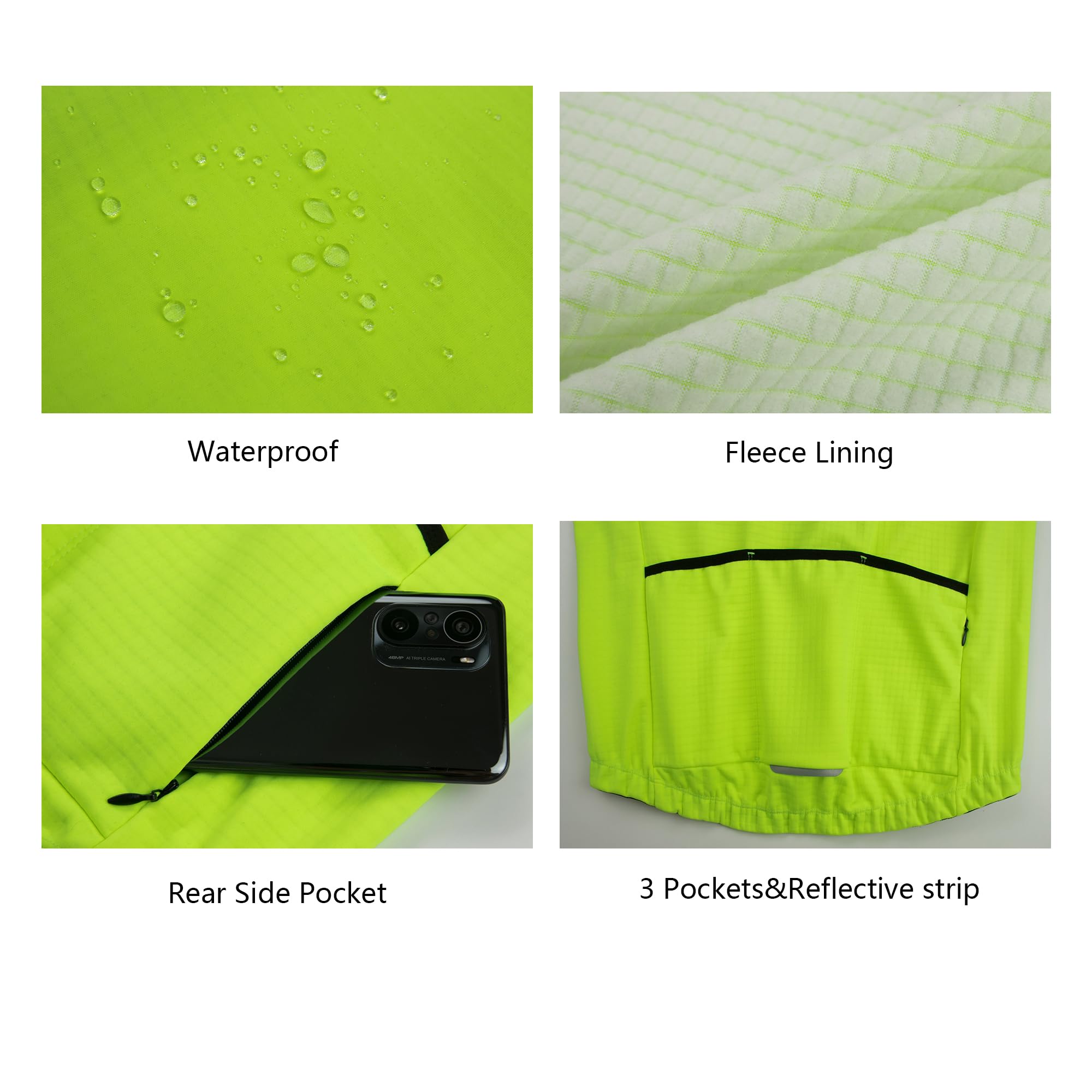 Herren Thermo-Fleece-Radweste, winddicht, wasserdicht, Oberbekleidung, Radtrikot, Fahrradweste, ärmellose Fahrradjacke