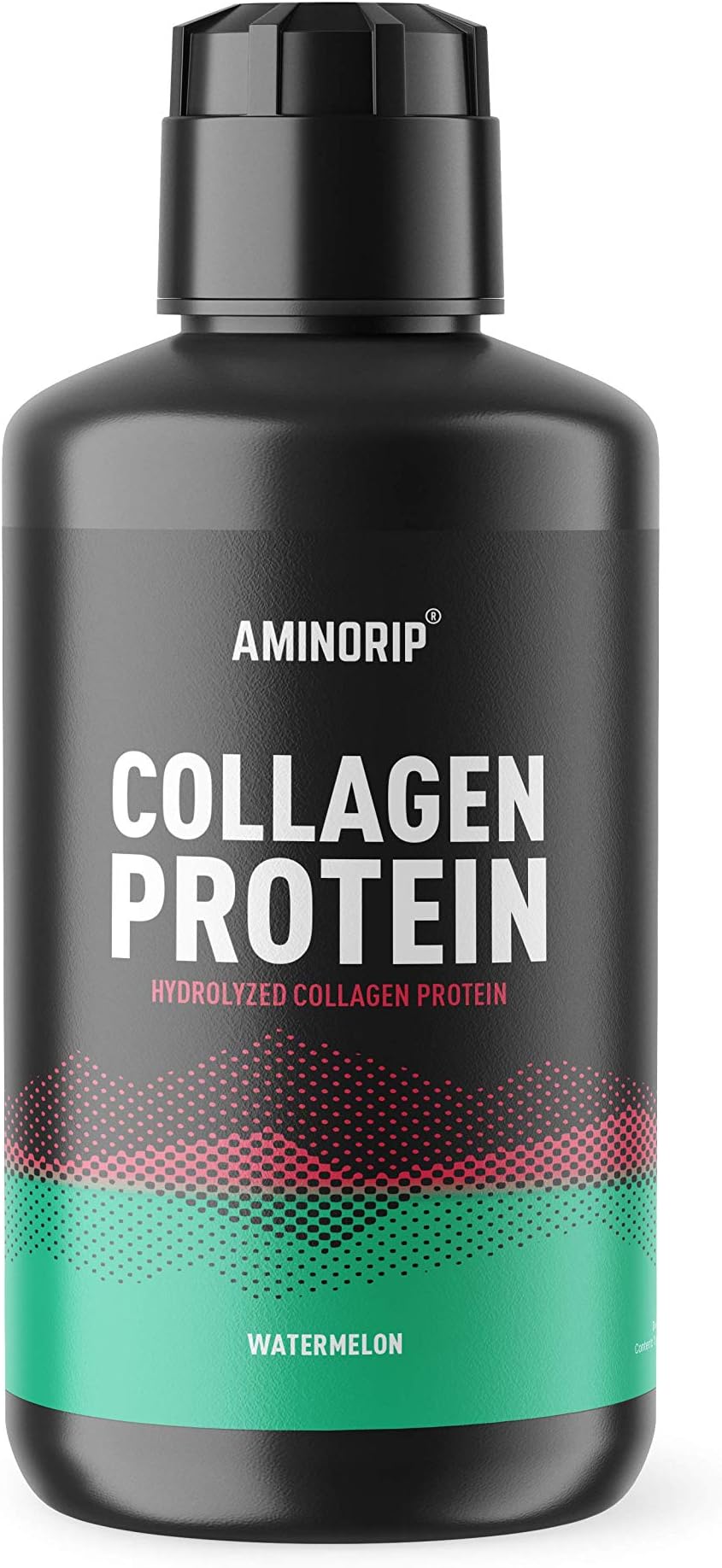 Collagen Protein by Aminorip. 18g of Protein, No Fat, Sugar Free, No Carbs. Predigested Hydrolysate Supplement. Supports Recovers Muscles, Bones and Joints, Made in USA. 16 oz (Watermelon)
