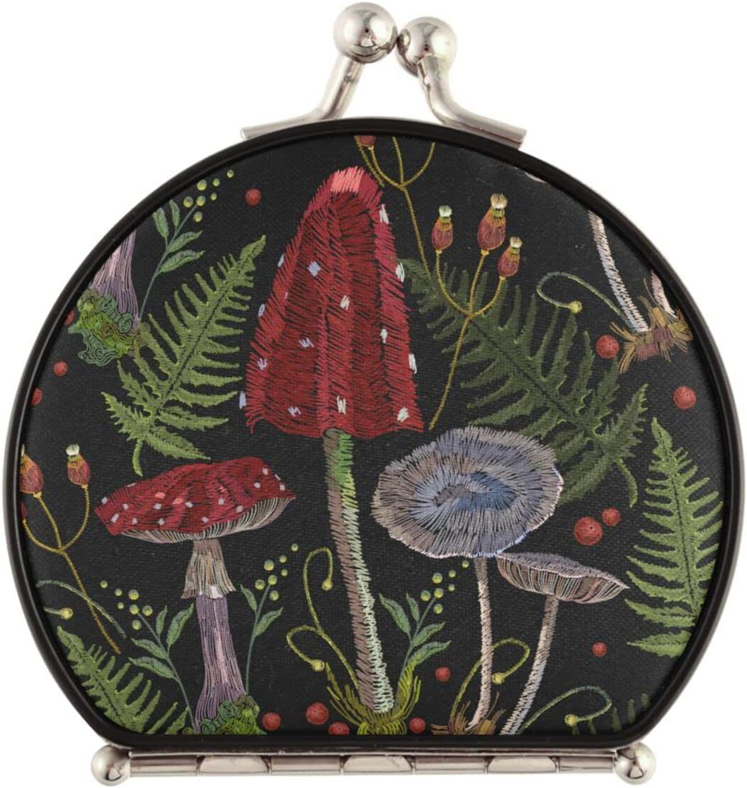 Compact Mirror Vintage Mushrooms