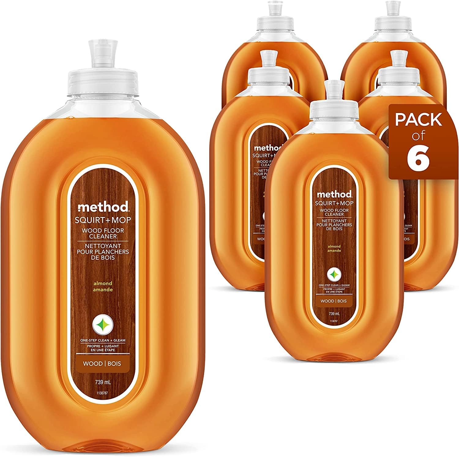 Method Hardwood Floor Cleaner, Easy Squirt + Mop Design Covers Floor in