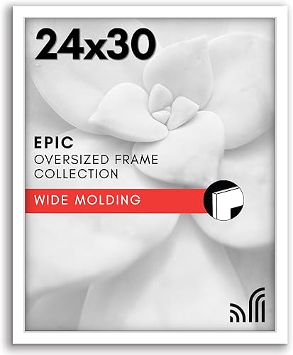 Vista 30 de Americanflat Portarretratos de 12 x 17 pulgadas con plexiglás pulido, marco de fotos color negro, marcos de fotos anchos hechos de madera