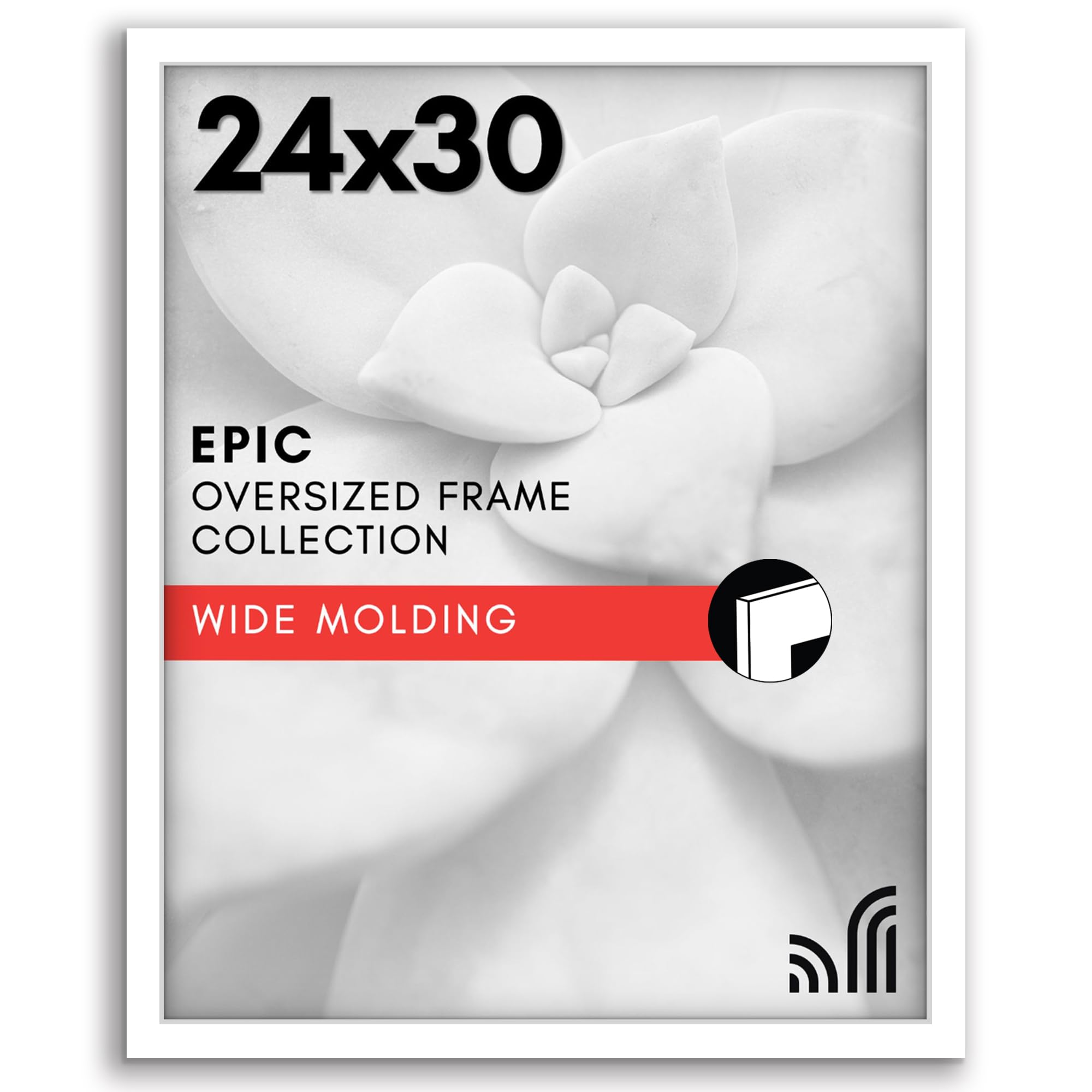 Americanflat 24x30 Poster Frame - Engineered Wood - White