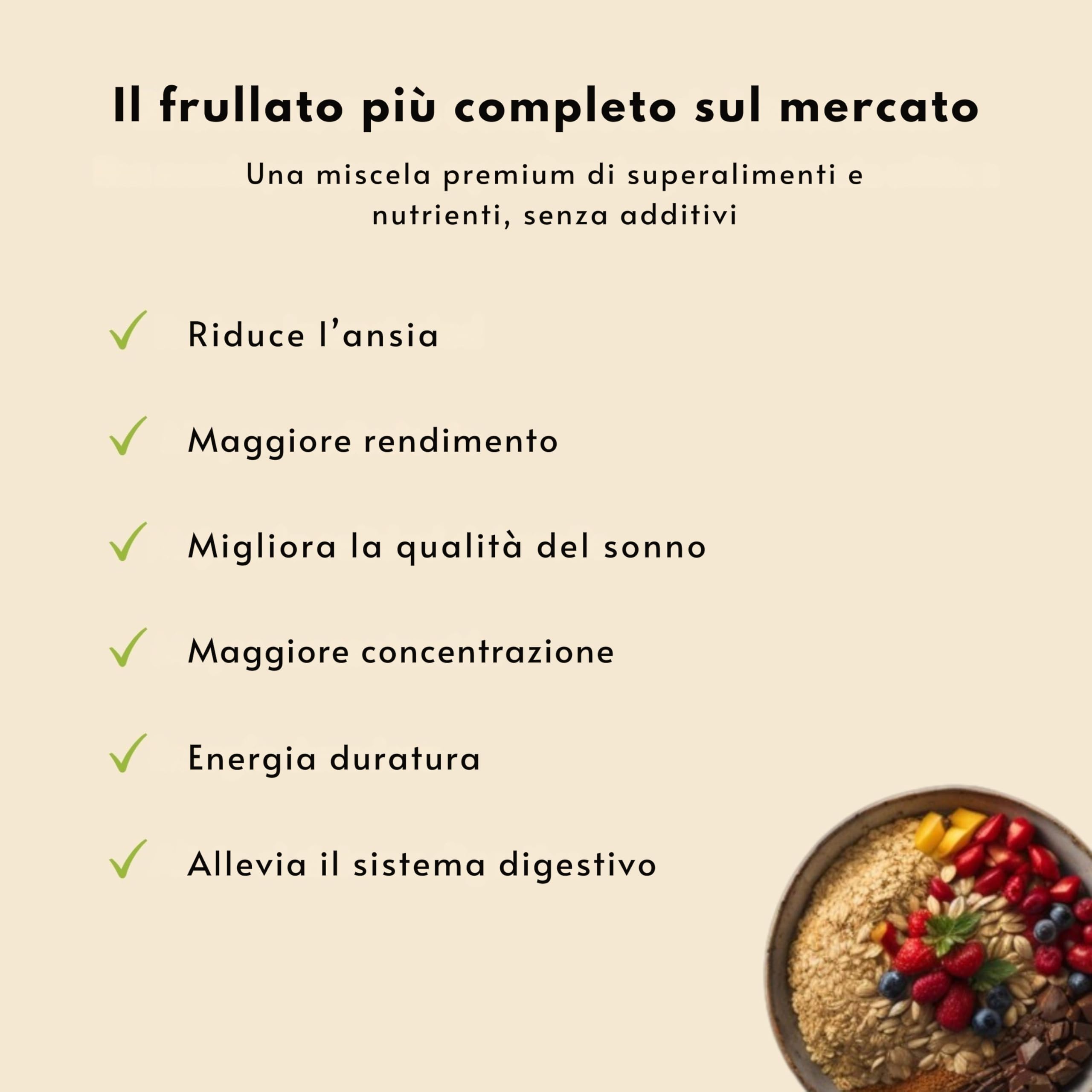 FONAN Frullati sostituto pasto e colazione sani per una dieta completa 1,2 kg - Frullati sazianti con vitamine, minerali, carboidrati, proteine in polvere, spirulina e Baobab CAFFE