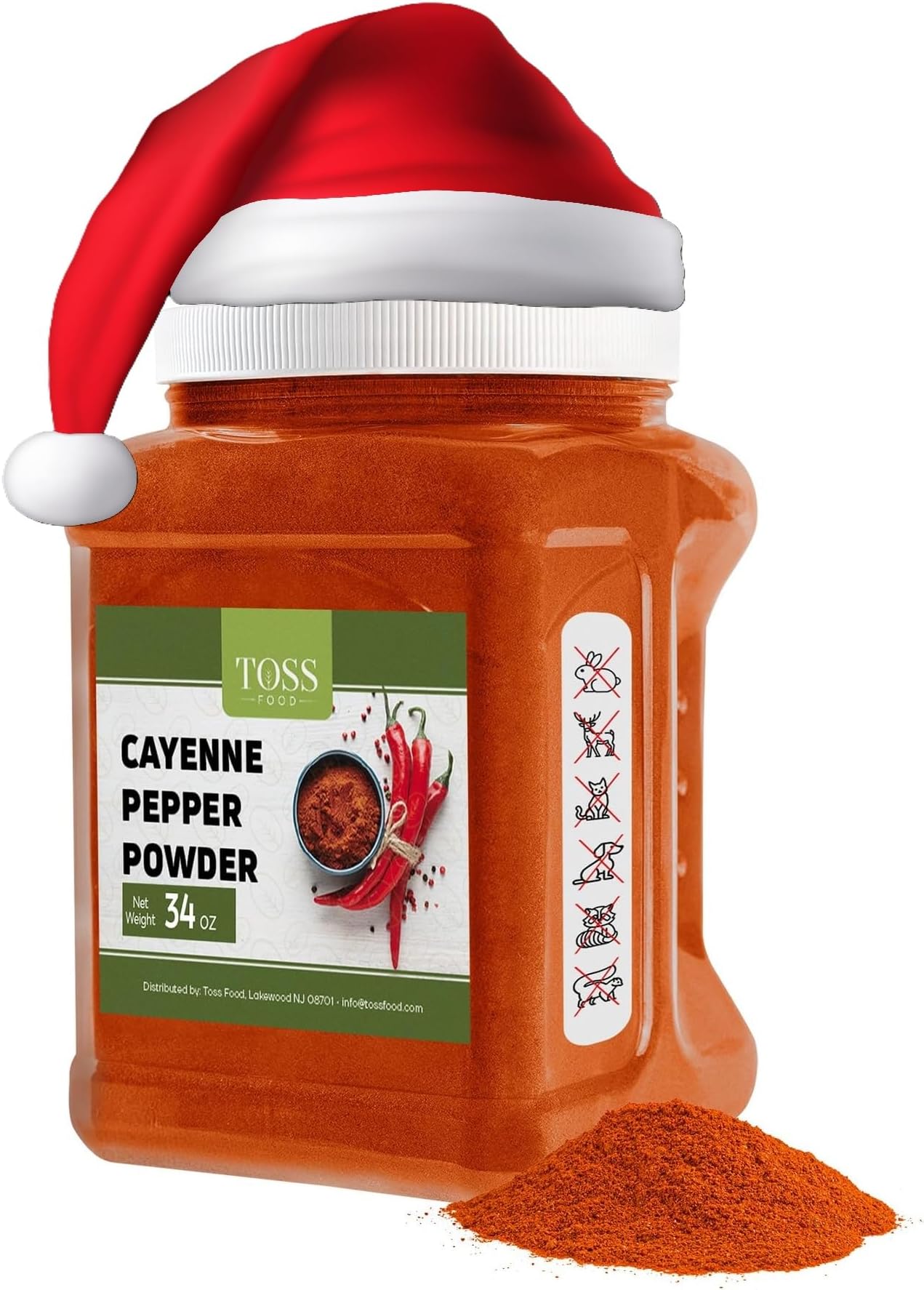 Cayenne Pepper Powder Bulk 40,000 Heat Units 34 Oz, Garden Protection from Wildlife Ground - Cayenne Powder - Red Pepper Powder Spice for Home and Commercial Cooking