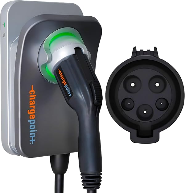 ChargePoint HomeFlex Level 2 EV Charger J1772, Hardwired for Electric Car - Fast Smart Battery Power Charging at Home for Electric Automobile Vehicles, Hardwired J1772 (For All Other EVs)