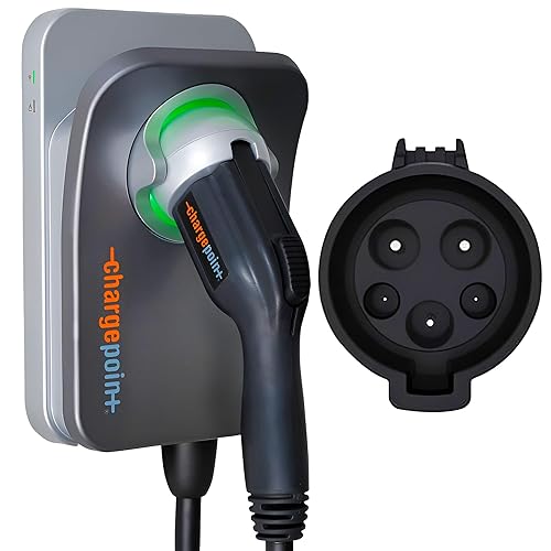 ChargePoint HomeFlex Level 2 EV Charger J1772 - Fast Smart Battery Power Charging at Home for Electric Automobile Vehicles - Hardwired for Electric Car